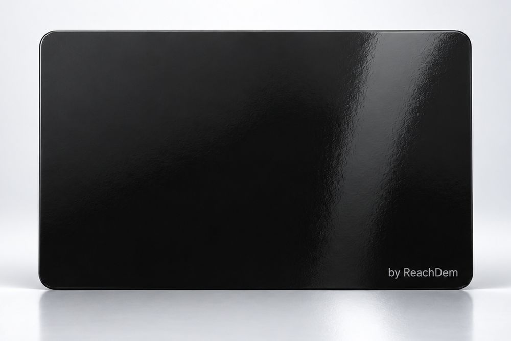 Glossy Black card, back