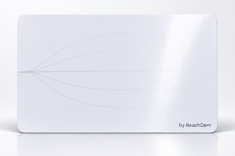 Glossy White card, back